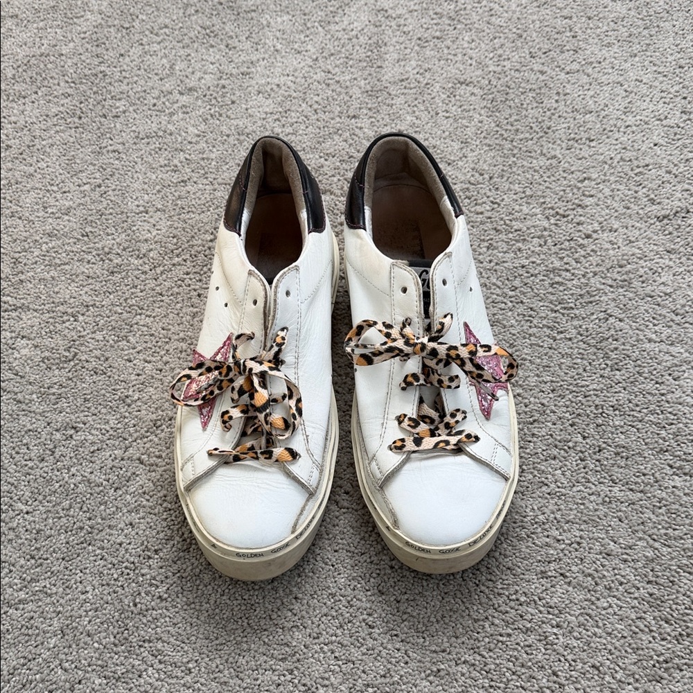 Golden Goose White and Pink Women's Sneakers
